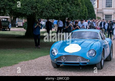 1962 Aston Martin DB4 GT Zagato beim Hampton Court Concours 2022 im Hampton Court Palace London UK Stockfoto