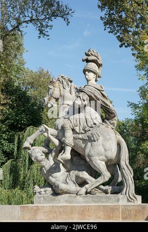 Warschau, Polen - 17. September 2014 : Sobieski-Denkmal von Franciszek Pinck in Warschau am 17. September 2014 Stockfoto