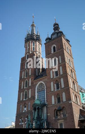 Krakau, Polen - 19. September: St. Marys Basilica in Krakau, Polen am 19. September 2014 Stockfoto