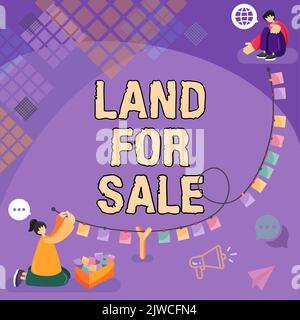 Konzeptionelle Darstellung Land for Sale. Konzeptfoto Immobilien viel verkaufen Entwickler Realtors Investment Stockfoto