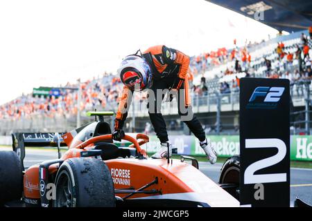 NOVALAK Clement (Fra), MP Motorsport, Dallara F2, Portrait während des Rennens 12. der FIA Formel 2-Meisterschaft 2022, vom 2. Bis 4. September 2022 auf dem Zandvoort Circuit, in den Niederlanden, Belgien - Foto: Antonin Vincent /DPPI/LiveMedia Stockfoto