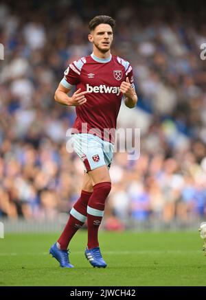 03 Sep 2022 - Chelsea gegen West Ham United - Premier League - Stamford Bridge West Ham's Declan Rig während des Spiels auf der Stamford Bridge. Picture : Mark Pain / Alamy Live News Stockfoto