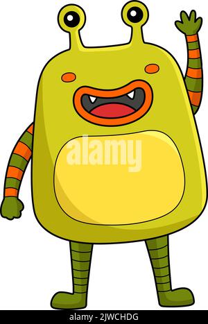 Monster Roboter Cartoon Farbige Clipart Illustration Stock Vektor