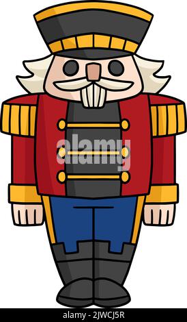 Nussknacker Cartoon Farbige Clipart Illustration Stock Vektor