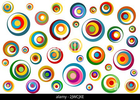 Farbenfrohe Perlen-Illustration. Tapete-Design mit bunten Kreisen. Stockfoto
