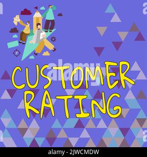 Konzeptdarstellung KundenbewertungJeder Punkt der Kunden verbessert die Erfahrung. Geschäftsansatz jeder Punkt der Kunden verbessert den Stockfoto