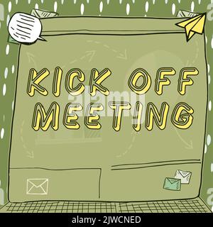 Schreiben mit Text Kick-off MeetingBesondere Diskussion über die rechtlichen Aspekte des Projekts. Konzeptionelles Foto Spezielle Diskussion über die Stockfoto