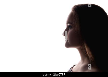 Gesichtskonturierung ästhetische Kosmetologie Frau weiß Stockfoto