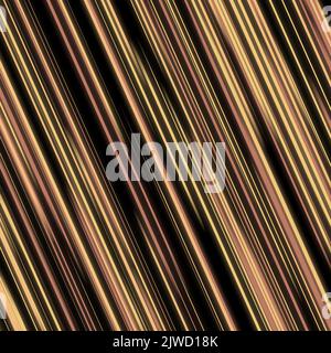 Diagonal Striped Glowing Lines Neonstreifen mit hellen, farbenfrohen, abstrakten Bewegungs- und Geschwindigkeitslinien auf schwarzem Hintergrund für Tapeten Stockfoto