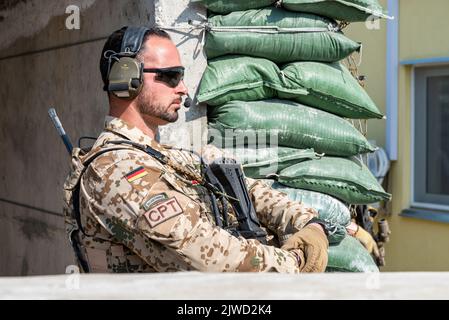 Bundeswehr in Afghanistan - Camp Shaheen Stockfoto