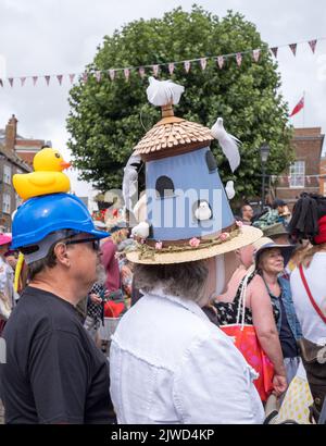 Bridport Hat Festival Dorset 2022 Stockfoto