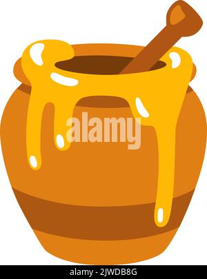 Vektor Honig Topf Illustration im Cartoon-Stil Stock Vektor