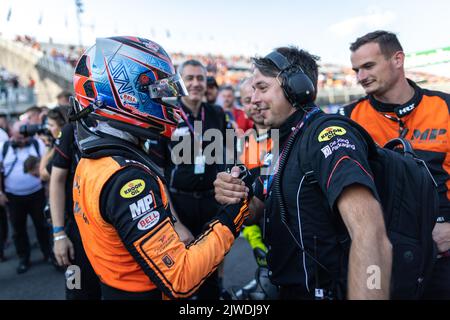 NOVALAK Clement (Fra), MP Motorsport, Dallara F2, Portrait während des Rennens 12. der FIA Formel-2-Meisterschaft 2022, vom 2. Bis 4. September 2022 auf dem Zandvoort Circuit, Niederlande, Belgien - Foto: Sebastian Rozendaal/DPPI/LiveMedia Stockfoto