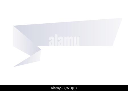 Weißes leeres, gefaltetes Band-Banner Stock Vektor