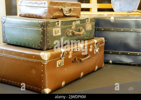 Stapel von alten Koffern - Reisekonzept Foto Stockfoto