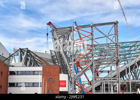 Anfield Road Construction September 2022 Stockfoto