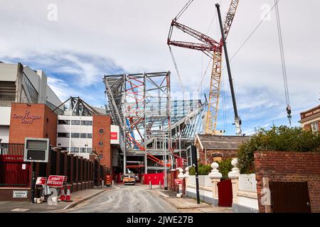 Anfield Road Construction September 2022 Stockfoto