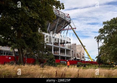 Anfield Road Construction September 2022 Stockfoto