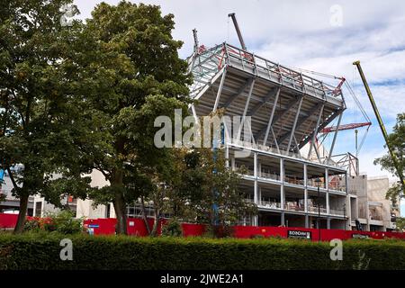 Anfield Road Construction September 2022 Stockfoto