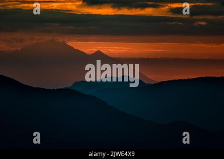 Berg Gerlach (Gerlachovsky Stit), der höchste Gipfel der Karpaten, Tatra, Slowakei. Stockfoto