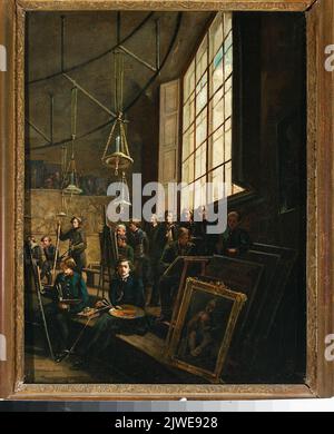 Interieur der Schule der Schönen Künste in Warschau. Zaleski, Marcin (1796-1877), Maler Stockfoto