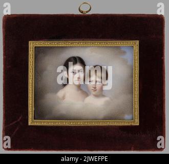 Anna Sapieżanka (1799-1864) z bratem leonem (1803-1878). Bechand (fl. 1810-1815), Maler Stockfoto