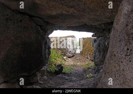 Torralba, Sardinien, Italien. Prähistorisches Denkmal der Nuraghe Santu Antine Stockfoto