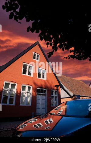 Olld Haus in den Straßen von Tønder jytland in Dänemark Stockfoto