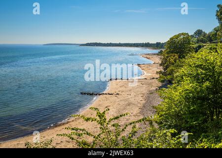 Blick am Strand von Munkerup nach Dronningmolle, Munkerup, Seeland, Dänemark, Europa Stockfoto