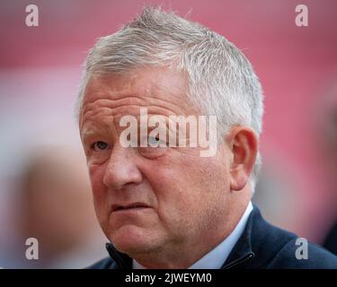 Chris Wilder Manager von Middlesbrough während der Spielplatzbesichtigung vor dem Sky Bet Championship-Spiel Middlesbrough gegen Sunderland im Riverside Stadium, Middlesbrough, Großbritannien, 5.. September 2022 (Foto von James Heaton/Nachrichtenbilder) Stockfoto