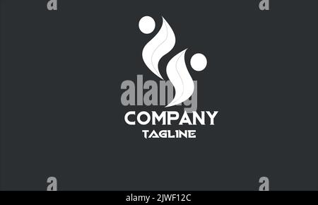 Minimale Vorlage für das Logo von Health Life Stock Vektor