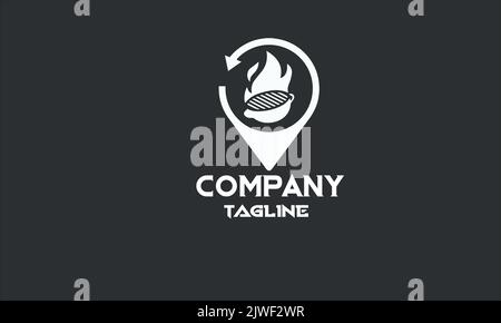 Minimale Vorlage für das Logo des Restaurants Stock Vektor