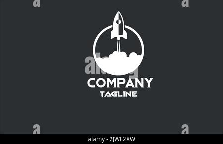 Minimale Rocket-Logo-Vorlage Stock Vektor