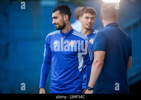 Zagreb, Kroatien. 05. September 2022. Zagreb, Kroatien, 05. September 2022, Mahir Emreli von Dinamo Zagreb wird beim letzten Training vor dem UEFA Champions League-Spiel der Gruppe E gegen Chelsea im Maksimir Stadion am 05. September 2022 in Zagreb, Kroatien, gesehen. Foto: Slavko Midzor/PIXSELL Credit: Pixsell Foto- und Videoagentur/Alamy Live News Stockfoto