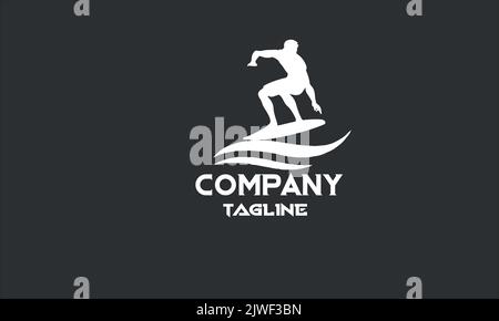 Minimale Vorlage für das Surflogo Stock Vektor