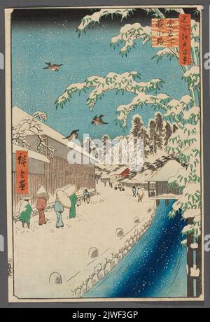 Yabukoji Lane at Atagoshita (Atago shita Yabu koji); Druck aus der Serie: Meisho Edo hyakkei (100 berühmte Ansichten von Edo). Utagawa, Hiroshige I (1797-1858), Grafiker Stockfoto