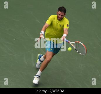 New York, Gbr. 04. September 2022. New York Flushing Meadows US Open Day 7 04/09/2022 Cameron Norrie (GBR) verliert vierte Runde Kredit: Roger Parker/Alamy Live News Stockfoto