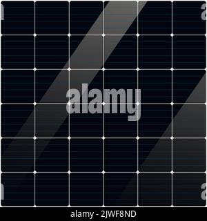 Solar panel element. Alternative source of electricity. Stock Vektor