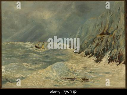 Schiff auf rauer See. Małachowski-JAXA, Soter August (1867-1952), Maler, Ajvazovskij, Ivan Konstantinovič (1817-1900), Maler Stockfoto