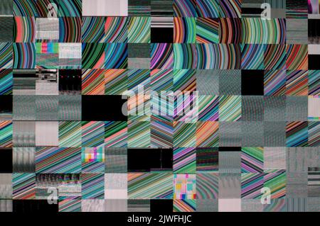 Zusammenfassung Hintergrund, Muster eines digitalen glitch. Stockfoto