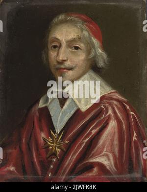 Porträt von Armand Jean du Plessis de Richelieu (1585–1642), Kardinal. Unbekannt, Maler Stockfoto