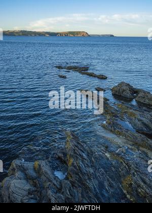 Portscatho Shoreline, Cornwall, Großbritannien Stockfoto