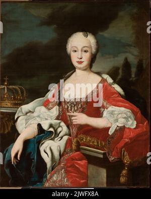 Porträt von María Bárbara de Braganza, Königin von Spanien (1711–1758). Unbekannt, Autor Stockfoto