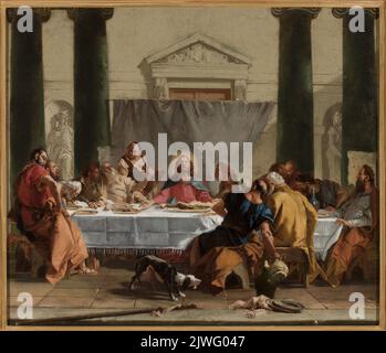 Letztes Abendmahl. Tiepolo, Giovanni Battista (1696-1770), Maler Stockfoto