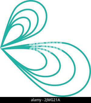 Vorlage zur Abbildung des Muschelsymbols im Design Stock Vektor