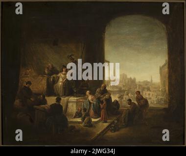 Joseph verkauft Getreide in Ägypten. Wet, Jacob Willemsz. De, I (1610-post 1675), Maler Stockfoto