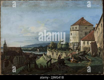 Blick auf Pirna in Sachsen. Bellotto, Bernardo (1722-1780), Maler Stockfoto