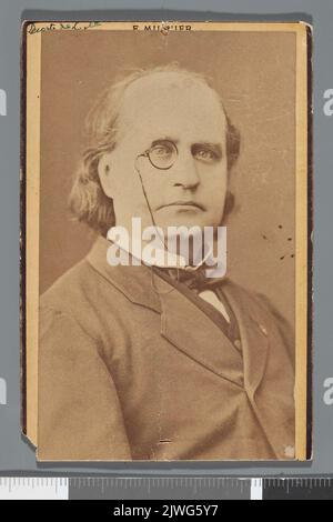 Porträt von Charles-Marie-René Leconte de Lisle (1818-1894), französischer Dichter, Philosoph, klassischer Philologe, Literaturkritiker (Büste). Mulnier, Ferdinand (1817-1891), Fotograf Stockfoto