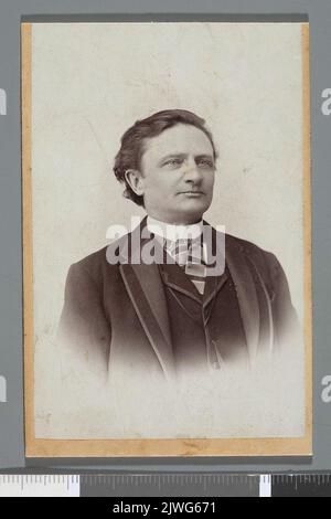 Porträt von Wincenty Rapacki (1840-1924), Schauspieler (Büste). Pusch, Maurycy (1828-1901/1902), Fotograf Stockfoto