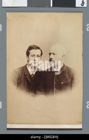 Porträt von Pjotr Tschaikowsky (1840-1893), russischer Komponist mit Aleksander Ziloti (Siloti) (1863-1945), russischer Pianist und Dirigent (Büsten). Unbekannt, Fotograf Stockfoto